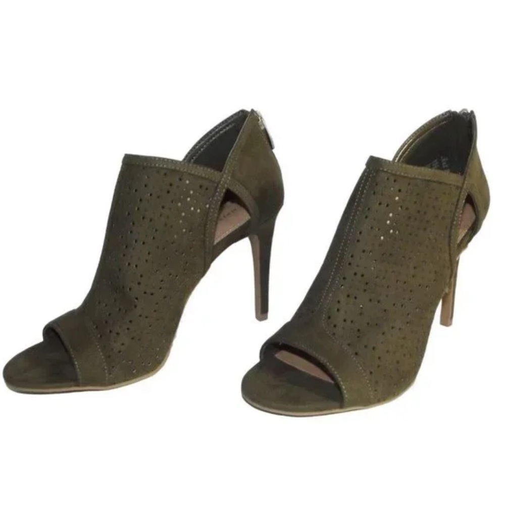 Christian Siriano Olive Cutout Heels